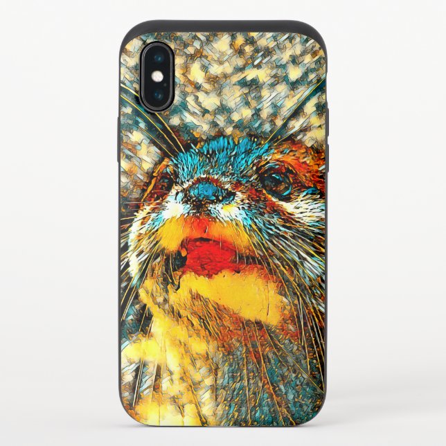 AnimalArt_Otter_001 Uncommon iPhone Case (Back)