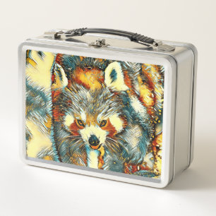 AnimalArt_RedPanda_002 Metal Lunch Box