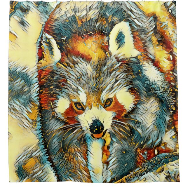 AnimalArt_RedPanda_002 Shower Curtain (Front)