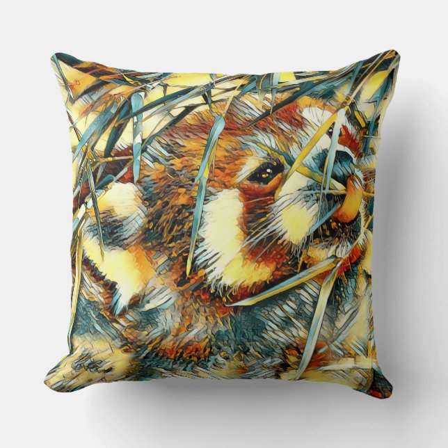 AnimalArt_RedPanda_003 Throw Pillow (Front)