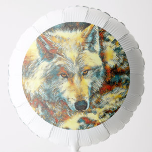 AnimalArt_Wolf_003 Balloon