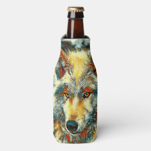 AnimalArt_Wolf_004 Bottle Cooler
