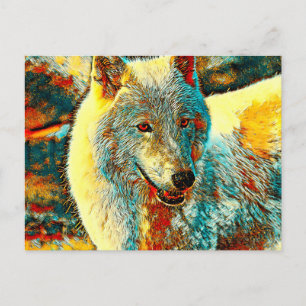 AnimalArt_Wolf_009 Postcard