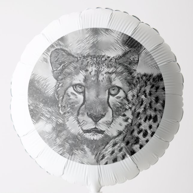 AnimalArtBW_Cheetah_002 Balloon (Front)