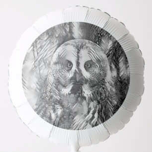 AnimalArtBW_Owl_001 Balloon