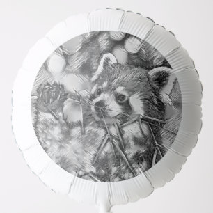 AnimalArtBW_RedPanda_001 Balloon
