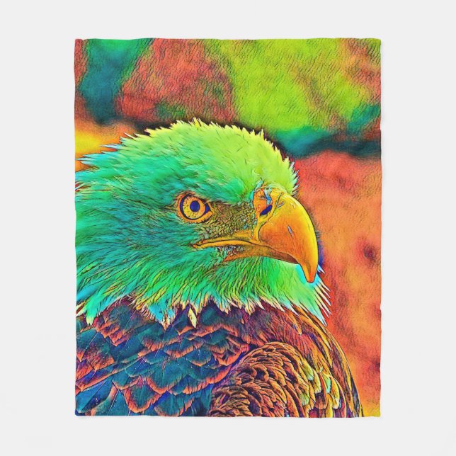 AnimalColor_Bird_008 Fleece Blanket (Front)