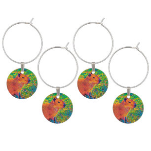 AnimalColor_Capybara_010 Wine Charm