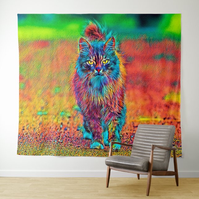 AnimalColor_Cat_002 Tapestry (In Situ (Horizontal))