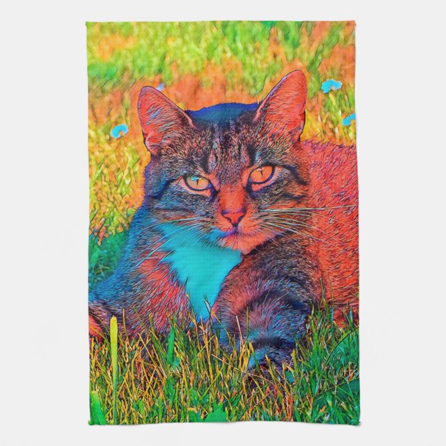 AnimalColor_Cat_008 Kitchen Towel (Vertical)