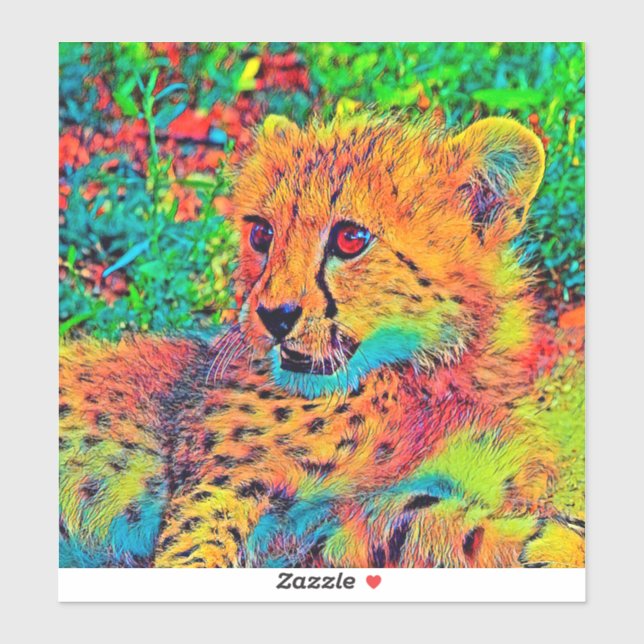 AnimalColor_Cheetah_022 Sticker (Sheet)