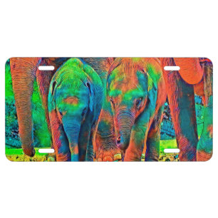 AnimalColor_Elephant_001 License Plate