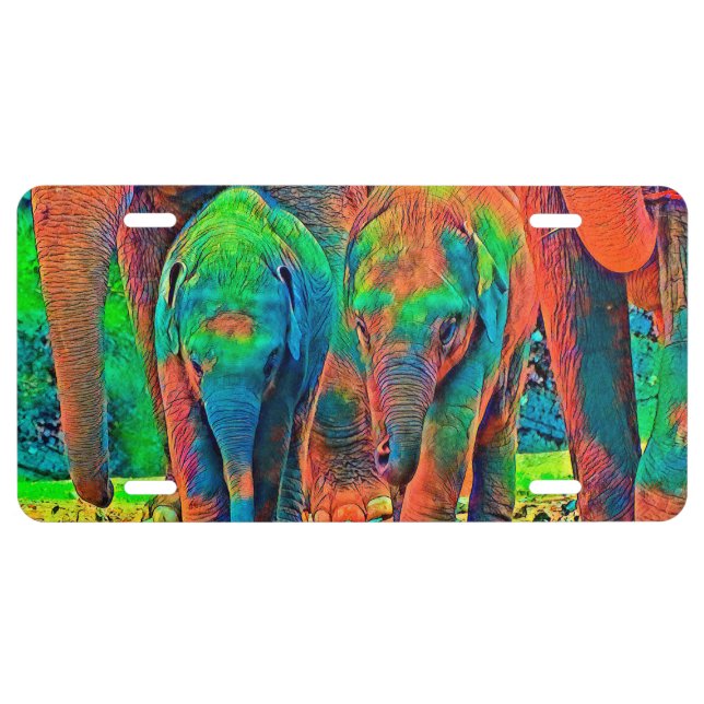 AnimalColor_Elephant_001 License Plate (Front)