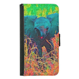 AnimalColor_Elephant_002 Samsung Galaxy S5 Wallet Case