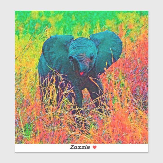 AnimalColor_Elephant_002 Sticker (Sheet)