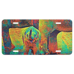 AnimalColor_Elephant_008 License Plate