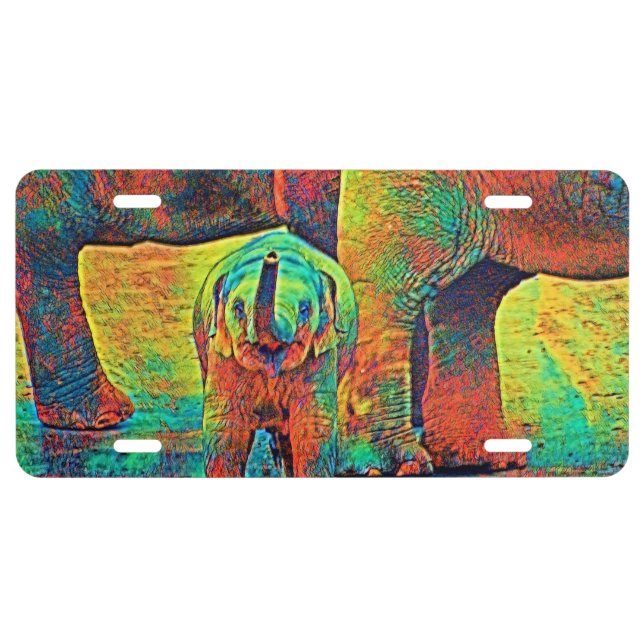 AnimalColor_Elephant_008 License Plate (Front)