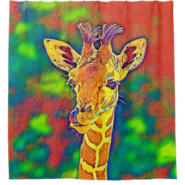 AnimalColor_Giraffe_005_by_JAMColors Shower Curtain (Front)