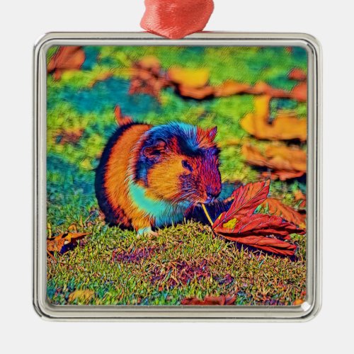 AnimalColor_Guineapig_001_by_JAMColors Metal Ornament