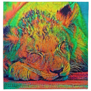 AnimalColor_Lion_002 Cloth Napkin