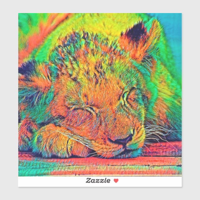 AnimalColor_Lion_002 Sticker (Sheet)