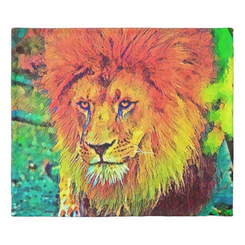 AnimalColor_Lion_007_by_JAMColors Duvet Cover