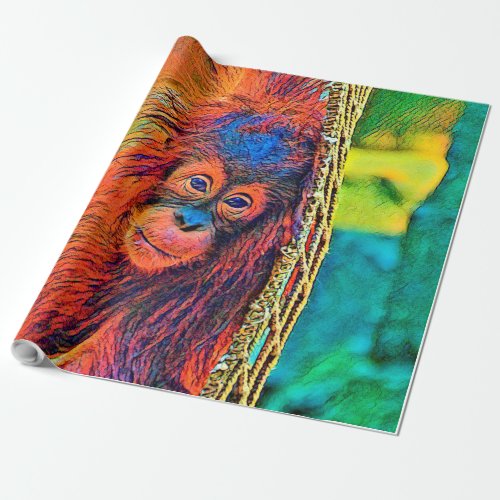 AnimalColor_OrangUtan_001_by_JAMColors Wrapping Paper