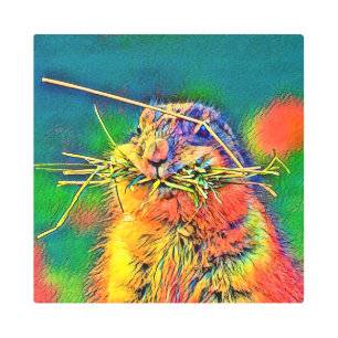 AnimalColor_Prairiedog_004 Metal Print