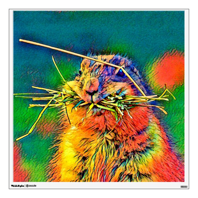 AnimalColor_Prairiedog_004 Wall Decal (Front)
