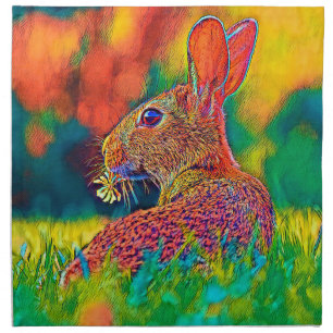 AnimalColor_Rabbit_006 Cloth Napkin