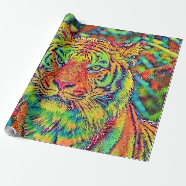 AnimalColor_Tiger_027_by_JAMColors Wrapping Paper (Unrolled)