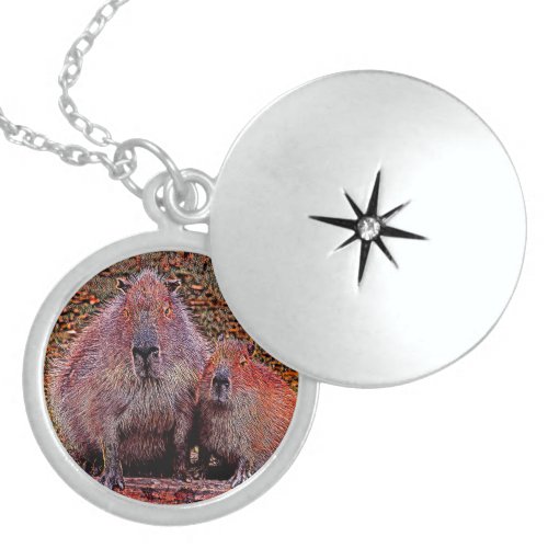 AnimalMix_Capybara_003 Locket Necklace