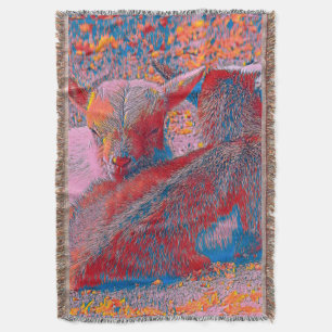 AnimalMix_Goat_003 Throw Blanket