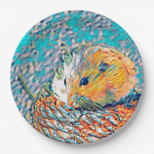 AnimalMix_Hamster_001 Paper Plates