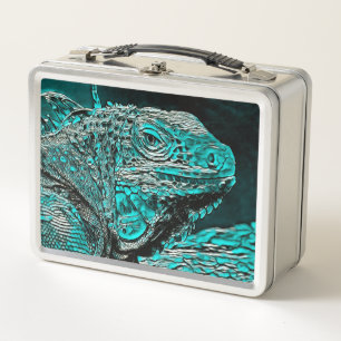 AnimalMix_Iguana_001 Metal Lunch Box