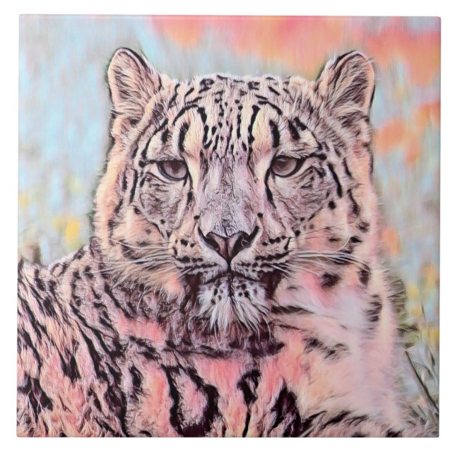 AnimalMix_Leopard_008 Ceramic Tile (Front)