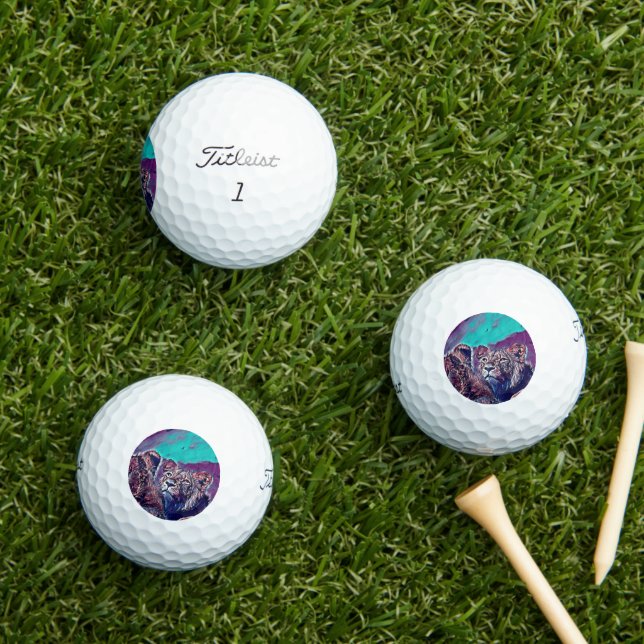 AnimalMix_Lion_008 Golf Balls (Insitu Grass)