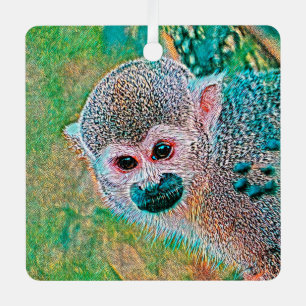 AnimalMix_Monkey_010 Metal Ornament
