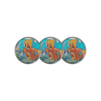 AnimalMix_Squirrel_001_by_JAMColors Golf Ball Marker