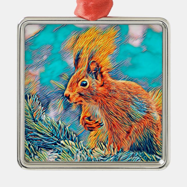 AnimalMix_Squirrel_001_by_JAMColors Metal Ornament (Front)