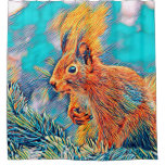 AnimalMix_Squirrel_001_by_JAMColors Shower Curtain