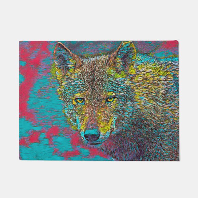 AnimalMix_Wolf_013 Doormat (Front)