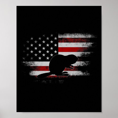 Animals 4th Of July Us Flag America Vintage Patrio Poster