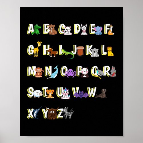 Animals Alphabet  Poster