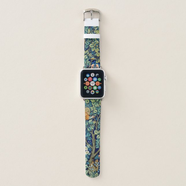 Animals and Flowers, Forest, William Morris Apple Watch Band (Front)