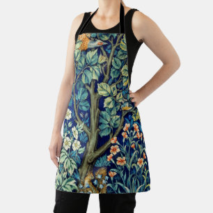 Animals and Flowers, Forest, William Morris Apron