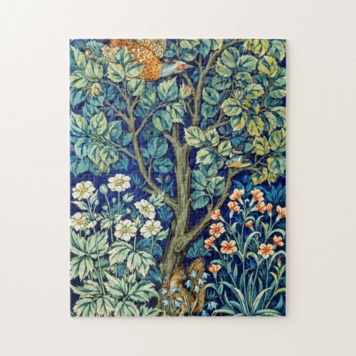 Animals and Flowers Forest William Morris Jigsaw Puzzle
