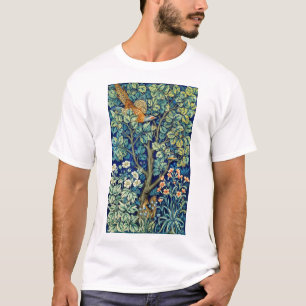 Animals and Flowers, Forest, William Morris T-Shirt