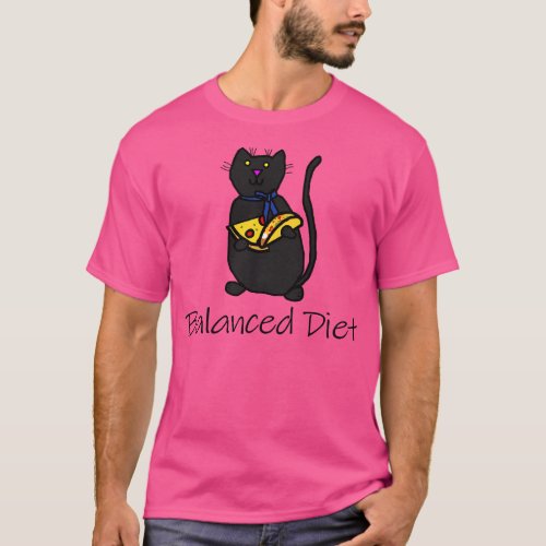 Animals and Food Balanced Diet for Cat T_Shirt