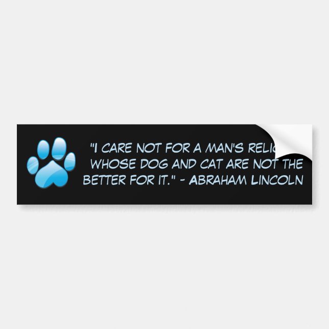 Animals and Religion Bumper Sticker (Front)